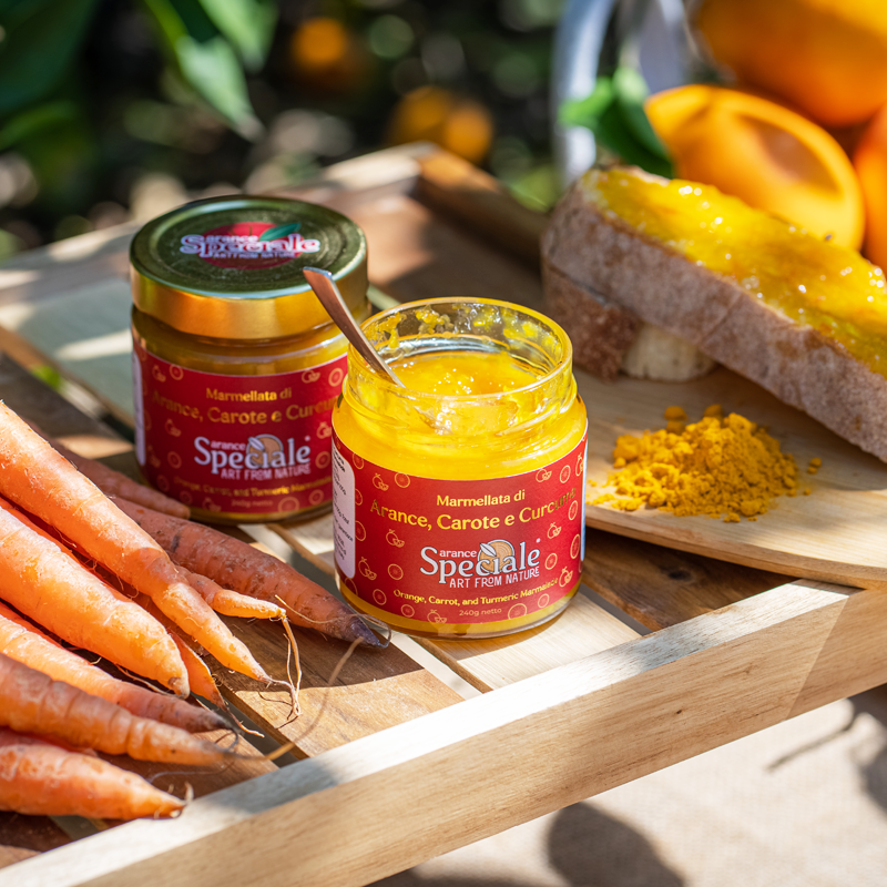 Marmellate di Arance, Carote e Curcuma - 6 Vasetti da 240g