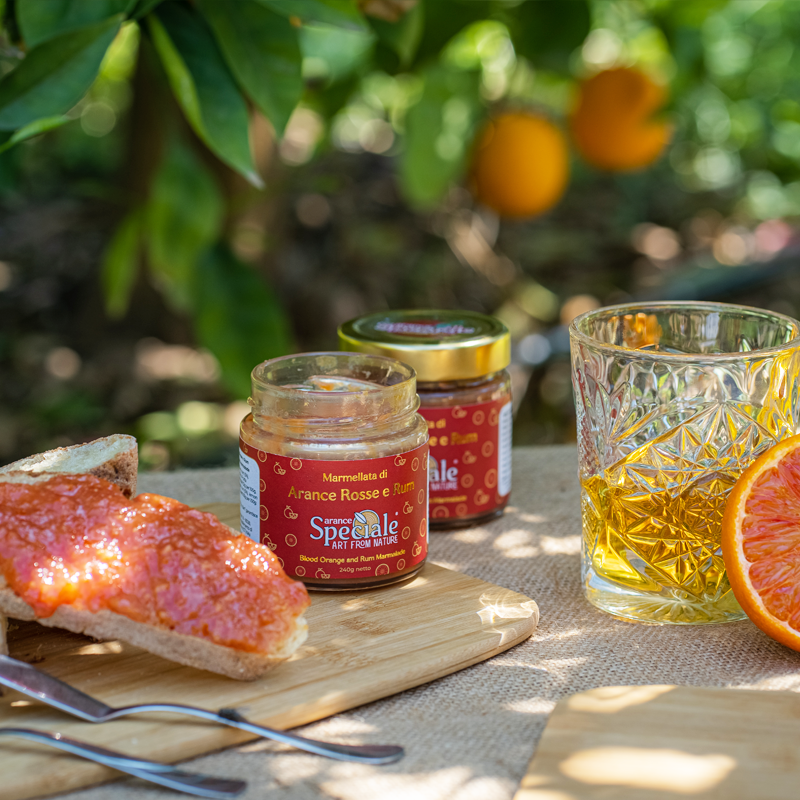 Marmellate di Arance Rosse e Rum - 6 Vasetti da 240g
